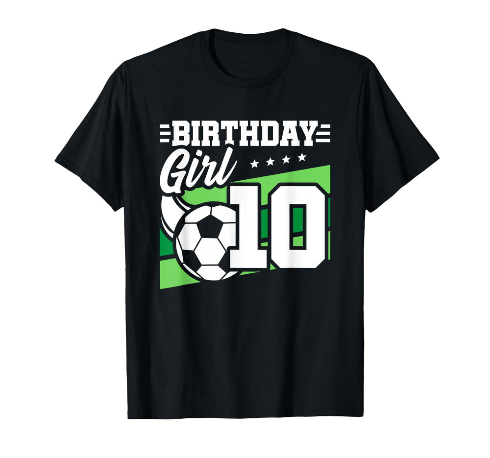 Soccer Birthday Party 10 Year Old T-Shirt - Minimalist Print for Adults