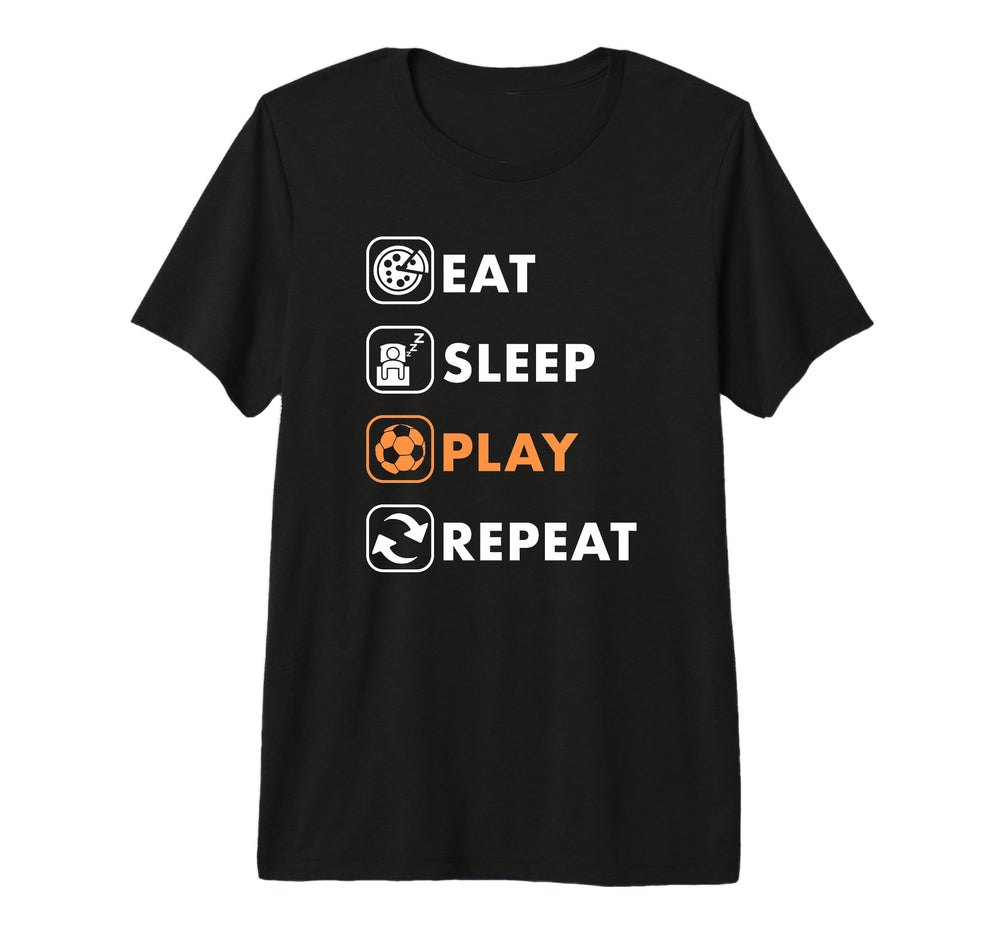 Trendy Eat Sleep Soccer Repeat List Tri T-Shirt - Custom Art Print Unisex