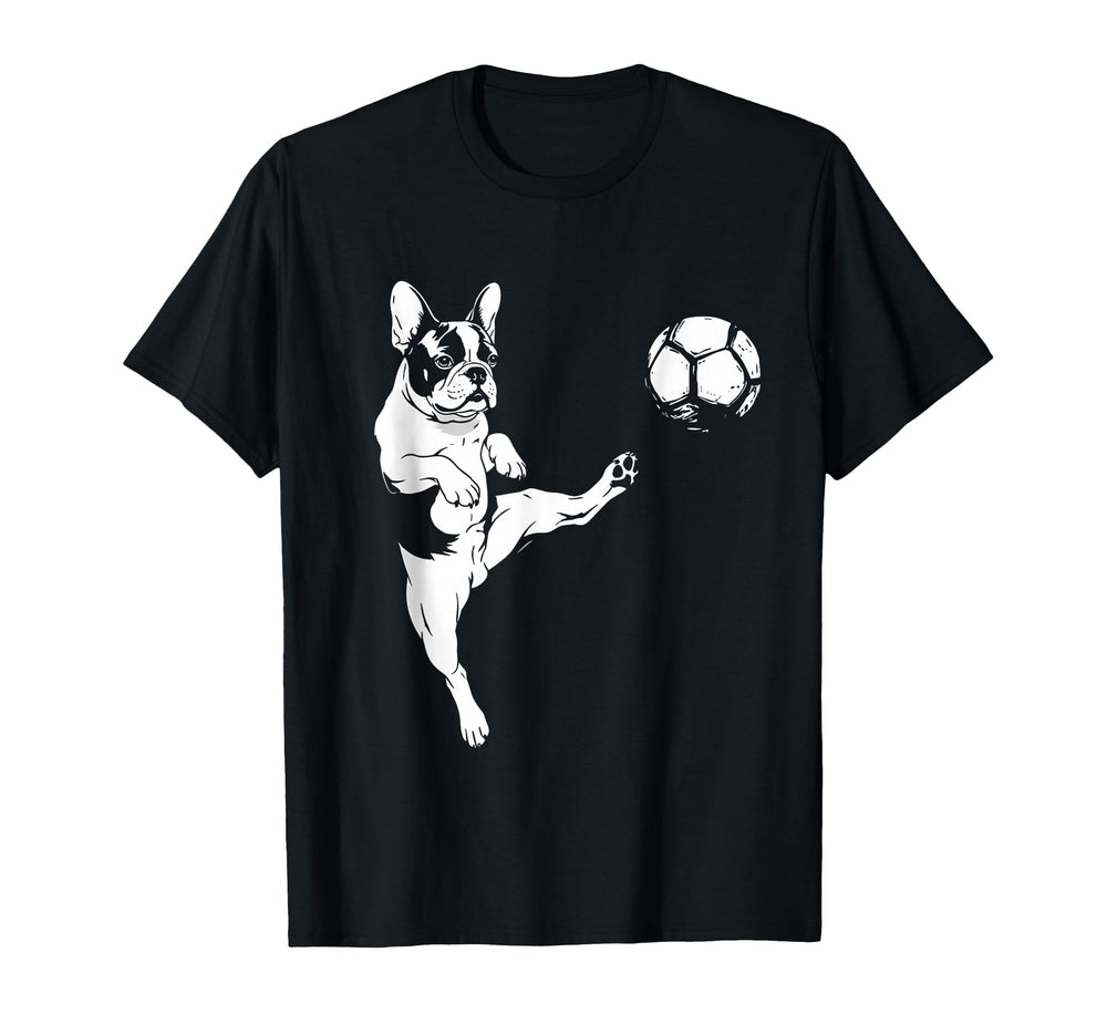 French Bulldog Soccer Player T-Shirt - Casual Everyday Wear Men Women