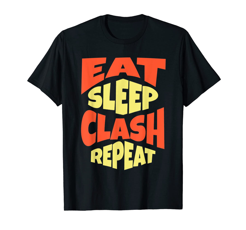 Eat Sleep Clash Repeat Gaming Clan T-Shirt - Graphic Print for Adults