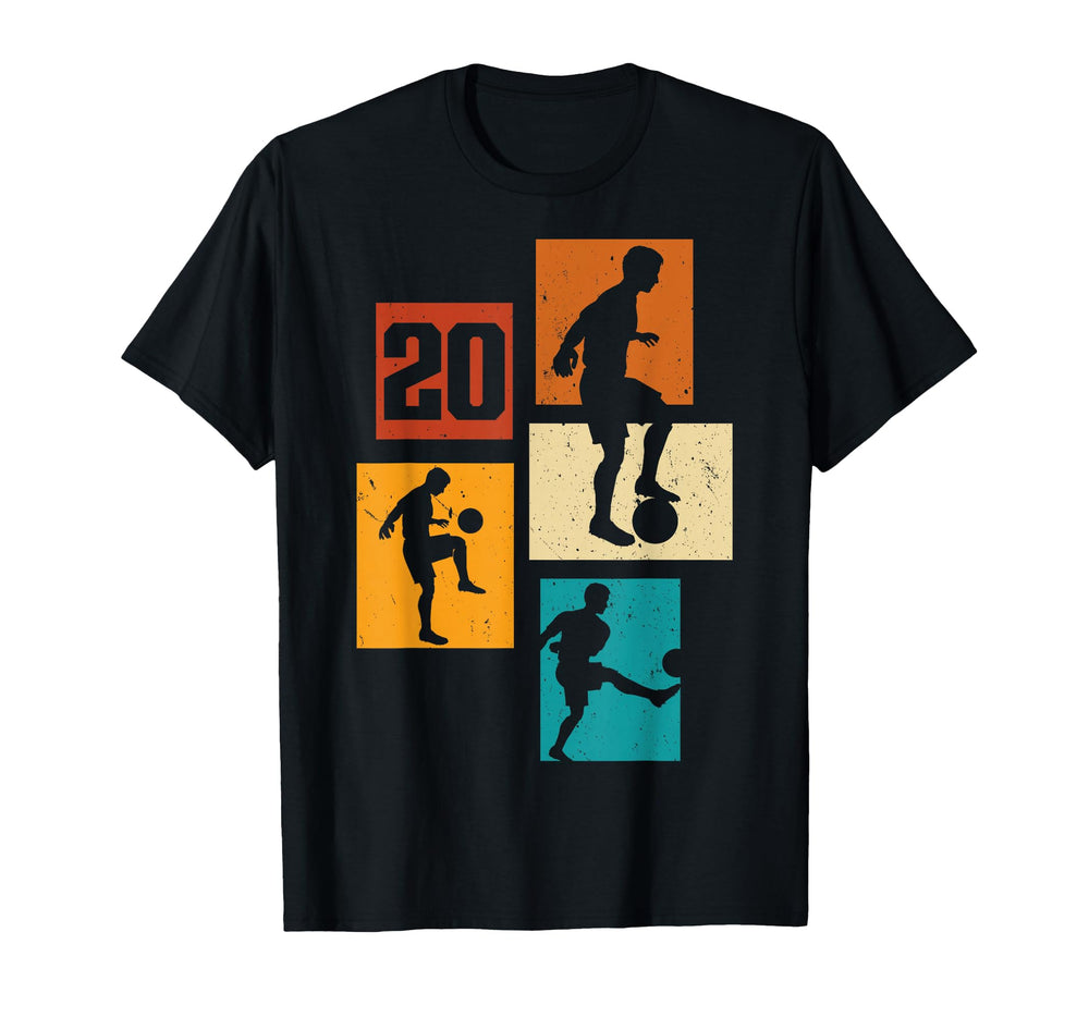 20Th Birthday Soccer Player Football T-Shirt - Minimalist Print Men Women