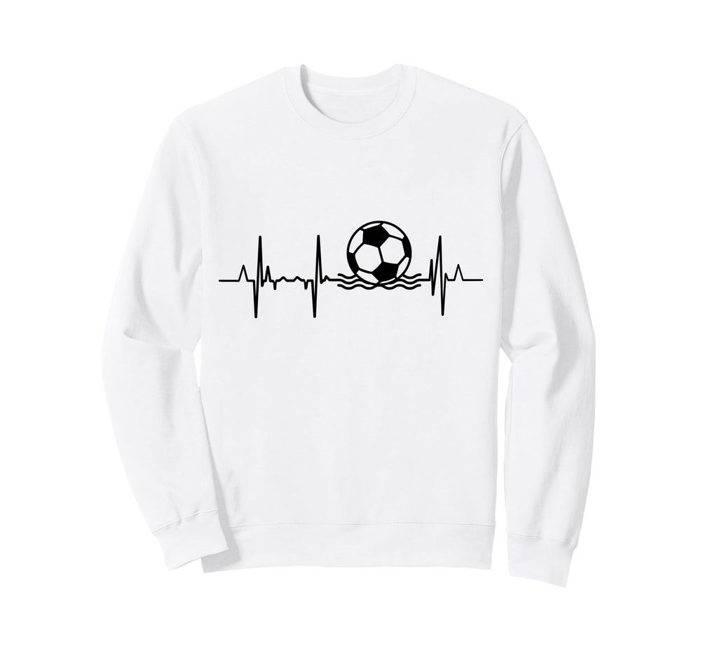 Beach Soccer Heartbeat Sweatshirt - Casual Everyday Wear for Adults