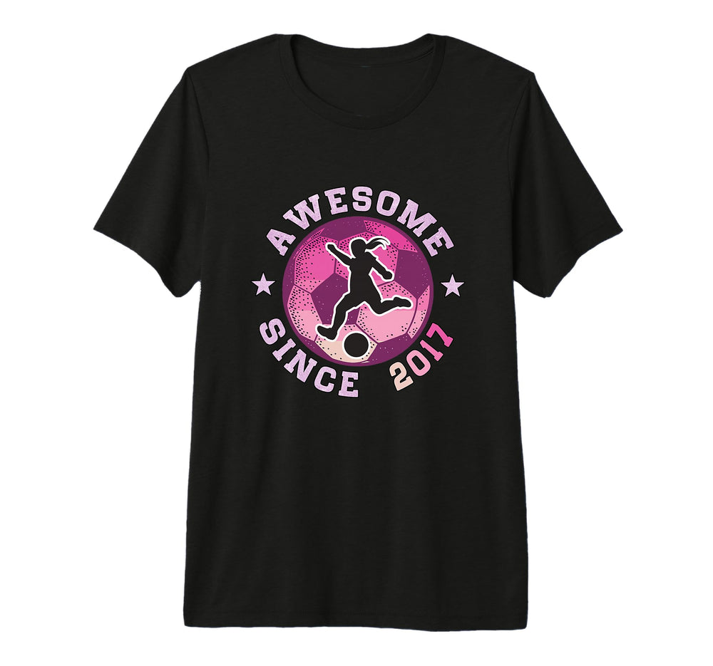 9Th Birthday Soccer Player Awesome T-Shirt - Custom Art Print Men Women