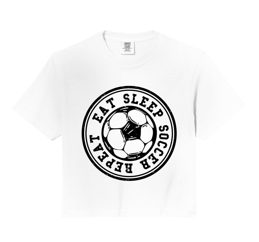 Eat Sleep Soccer Repeat Soccer Sweatshirt - Fun Novelty Design Men Women