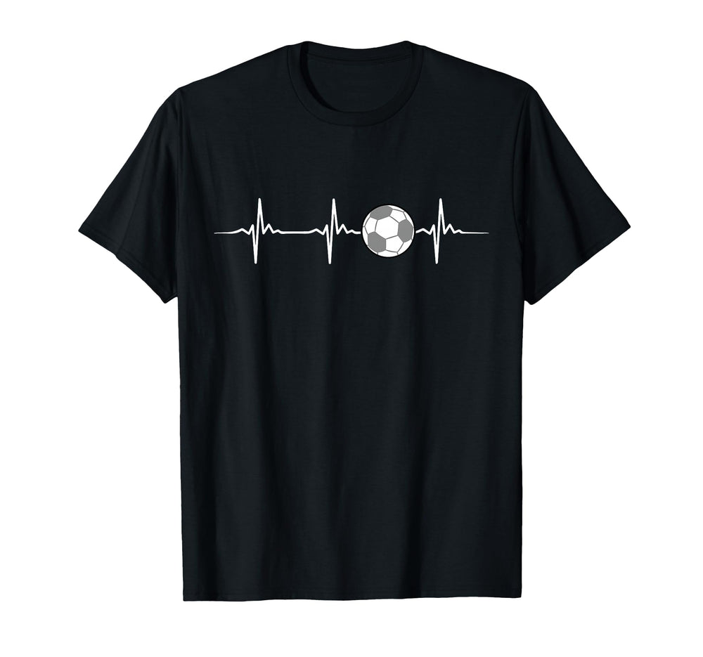 Soccer Heartbeat T-Shirt - Minimalist Print for Adults