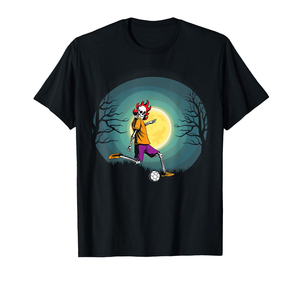 Skeleton Soccer Coach Fan Halloween T-Shirt - Aesthetic Graphic Unisex