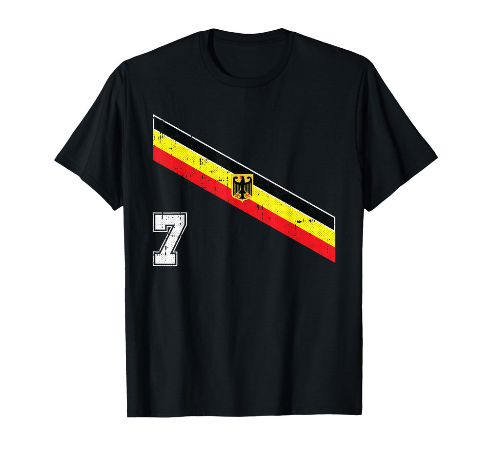 German Soccer Number 7 Deutschland T-Shirt - Trendy Graphic for Adults