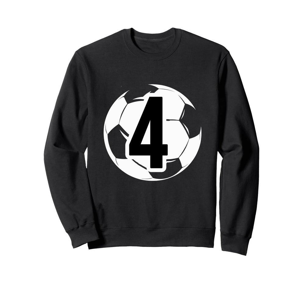 4 Soccer Birthday Gift Soccer Fan Sweatshirt - Unique Graphic Unisex