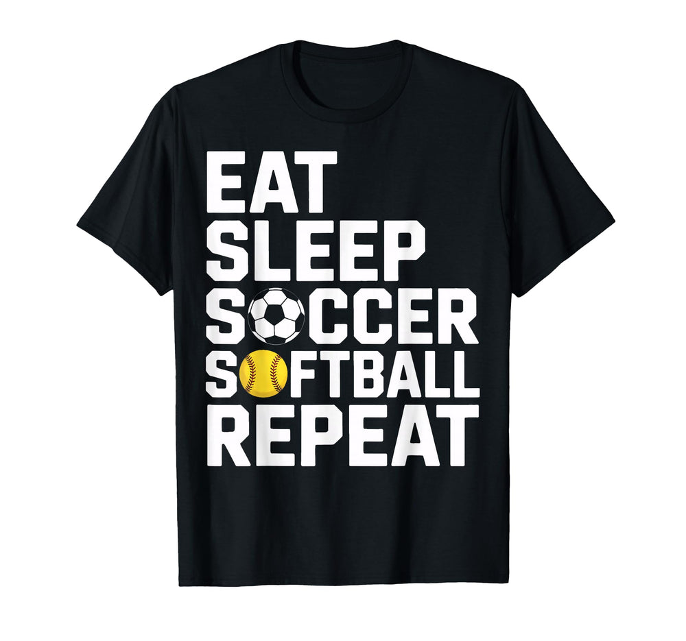 Athlete Eat Sleep Soccer Repeat T-Shirt - Casual Everyday Wear Unisex