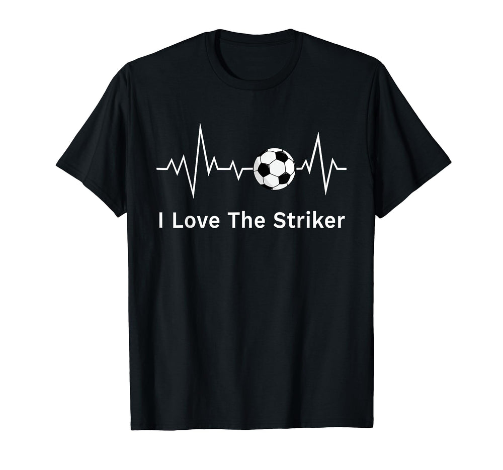 Moms I Love Striker Heartbeat T-Shirt - Casual Everyday Wear Unisex