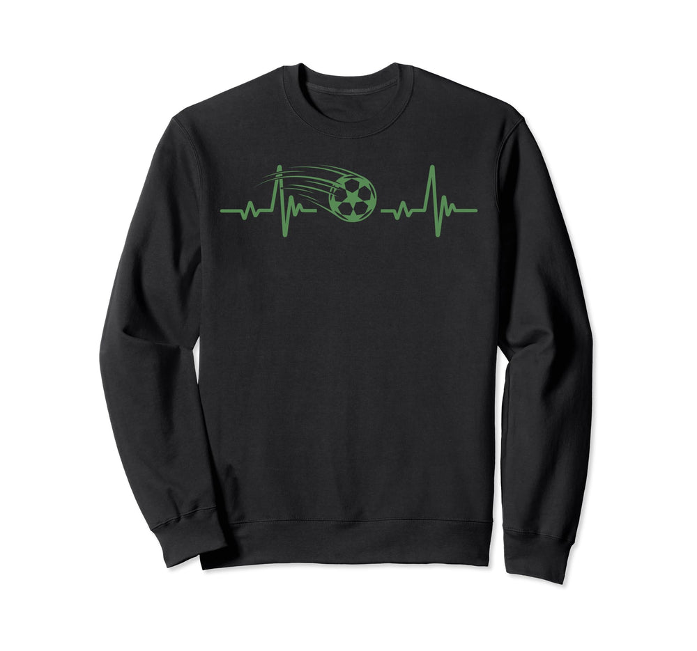 Soccer Heartbeat Tees Soccer Ball Sweatshirt - Minimalist Print Men Women