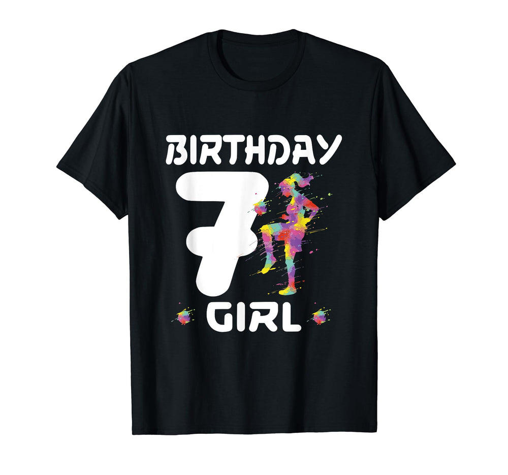 7Th Birthday Soccer Seven 7 Year Old T-Shirt - Custom Art Print Men Women