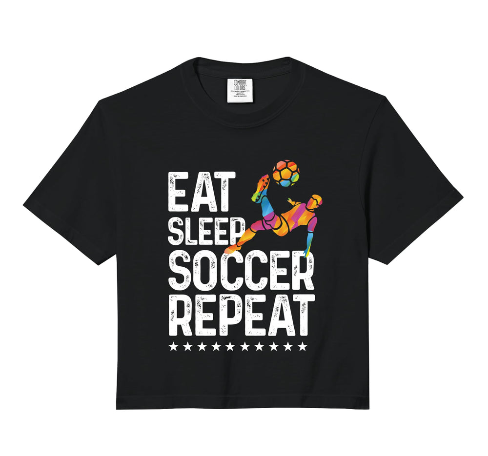 Eat Sleep Soccer Repeat Soccer Sports T-Shirt - Graphic Print Unisex