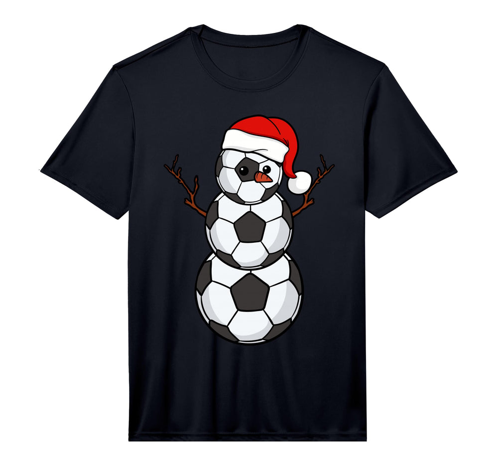 Soccer Ball Snowman Game Sport Nativity T-Shirt - Trendy Graphic Unisex