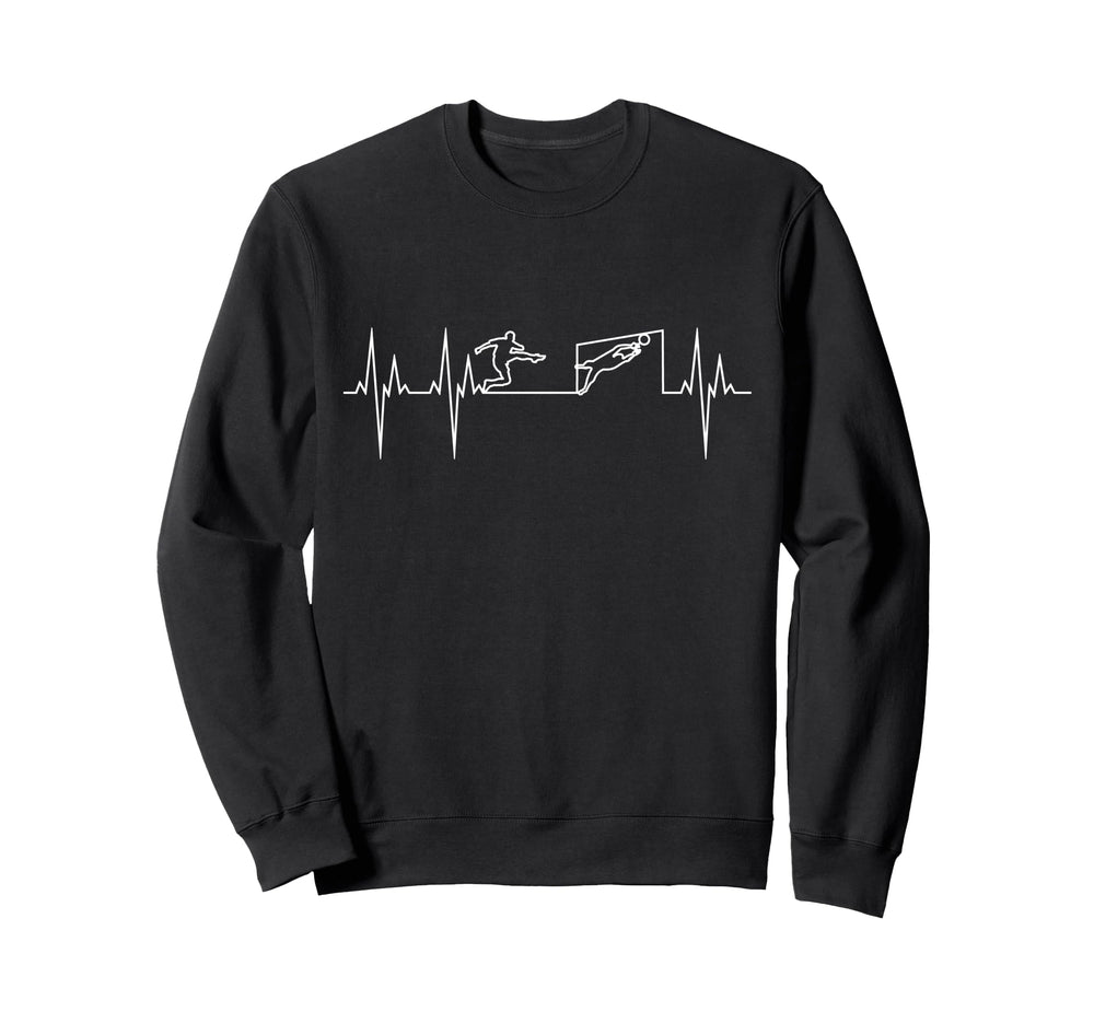 Soccer Heartbeat Soccer Football Sweatshirt - Minimalist Print Men Women