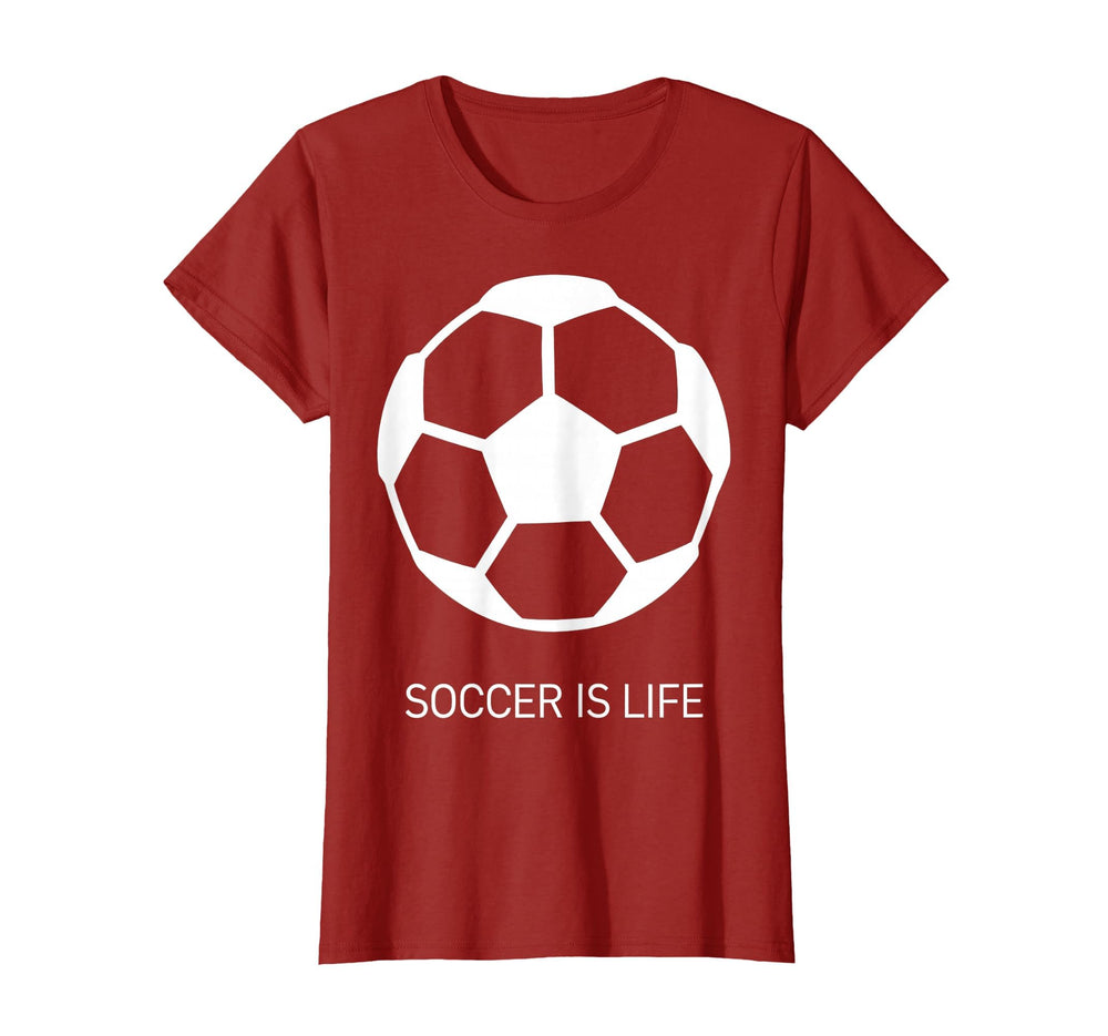 Soccer Is Life Bold Fan T-Shirt - Casual Everyday Wear for Adults