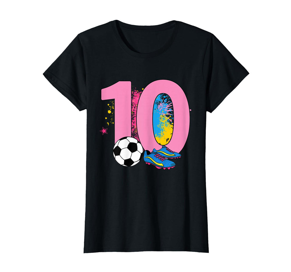 10Th Birthday Soccer Player Football T-Shirt - Streetwear Style Men Women