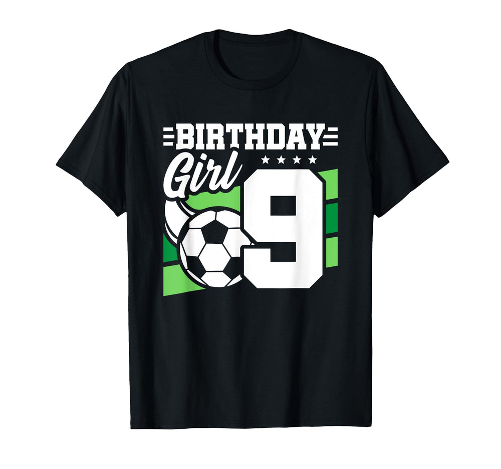 Soccer Birthday Party 9 Year Old 9Th T-Shirt - Graphic Print Unisex