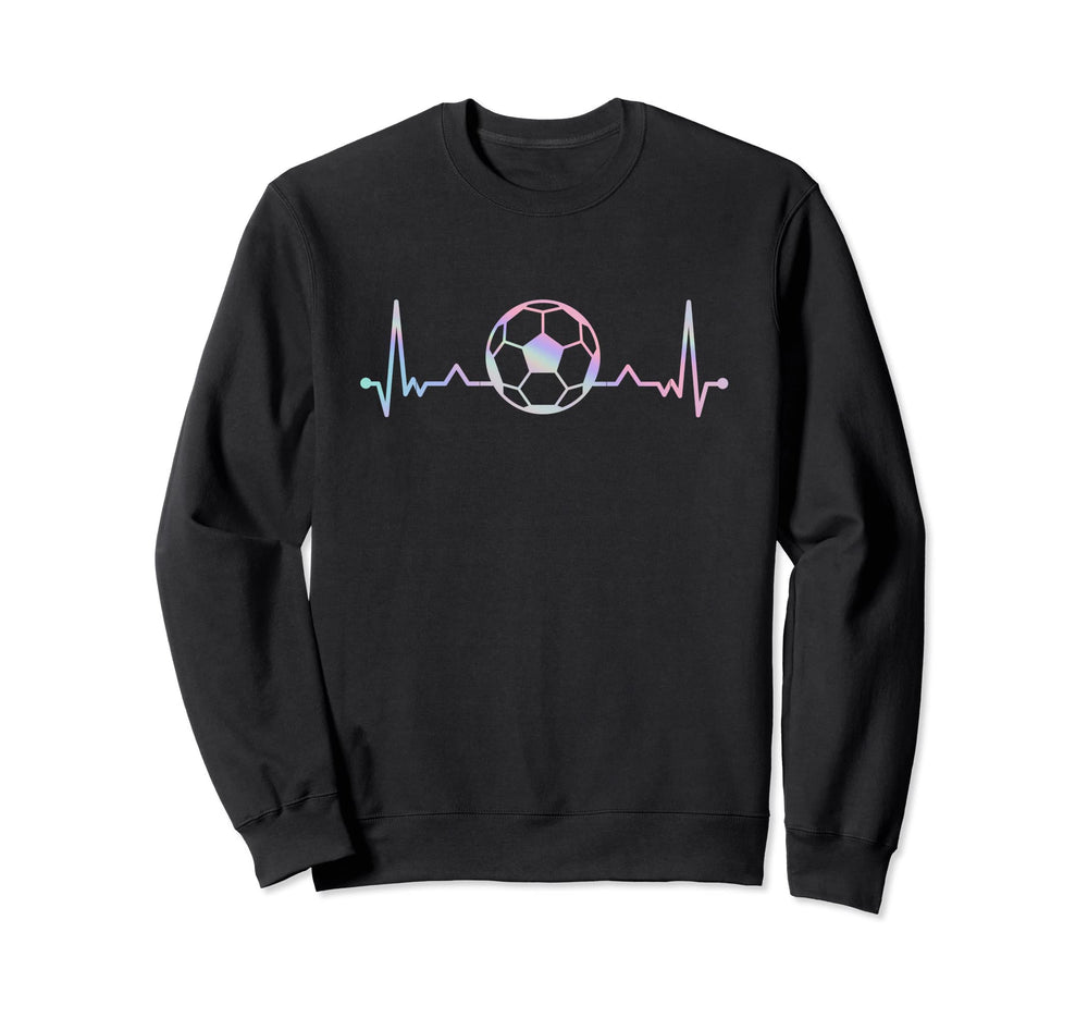 Soccer Heartbeat Soccer Player Sweatshirt - Unique Graphic for Adults