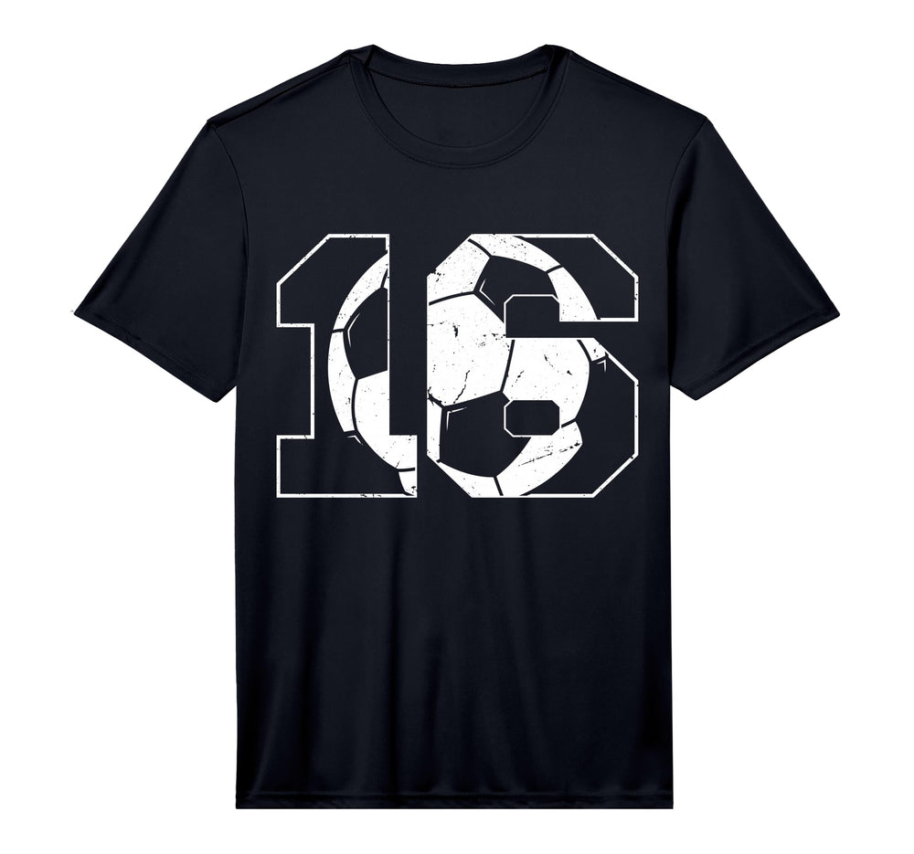 Mens 16Th Birthday Soccer Player T-Shirt - Casual Everyday Wear for Adults
