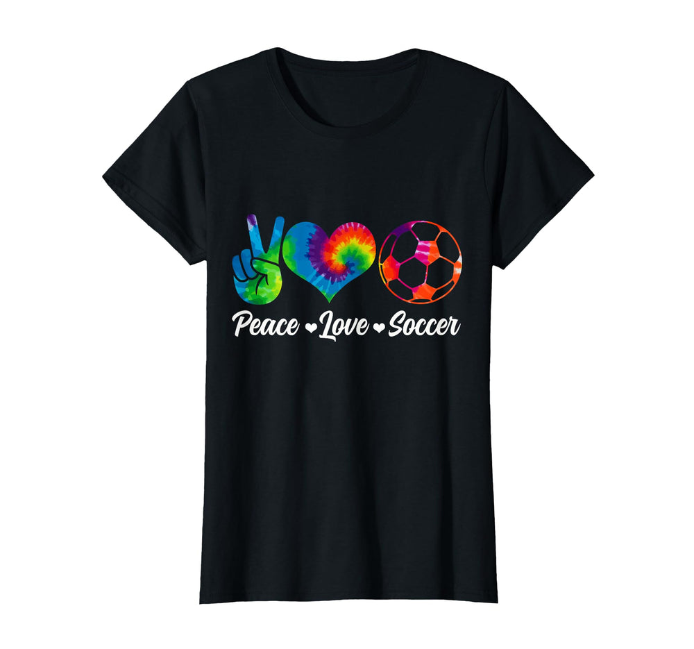 Soccer Tie Dye Peace Love Soccer T-Shirt - Casual Everyday Wear Unisex