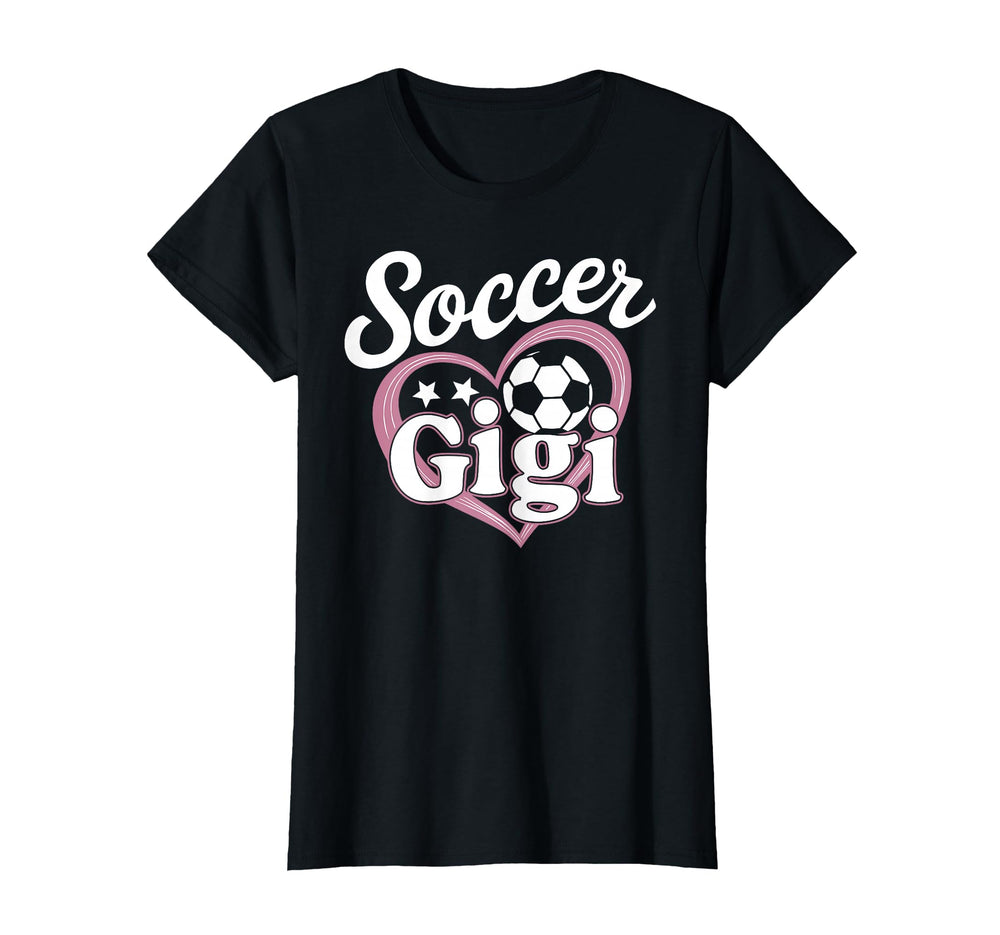 Soccer Gigi Grandma Heart T-Shirt - Casual Everyday Wear for Adults
