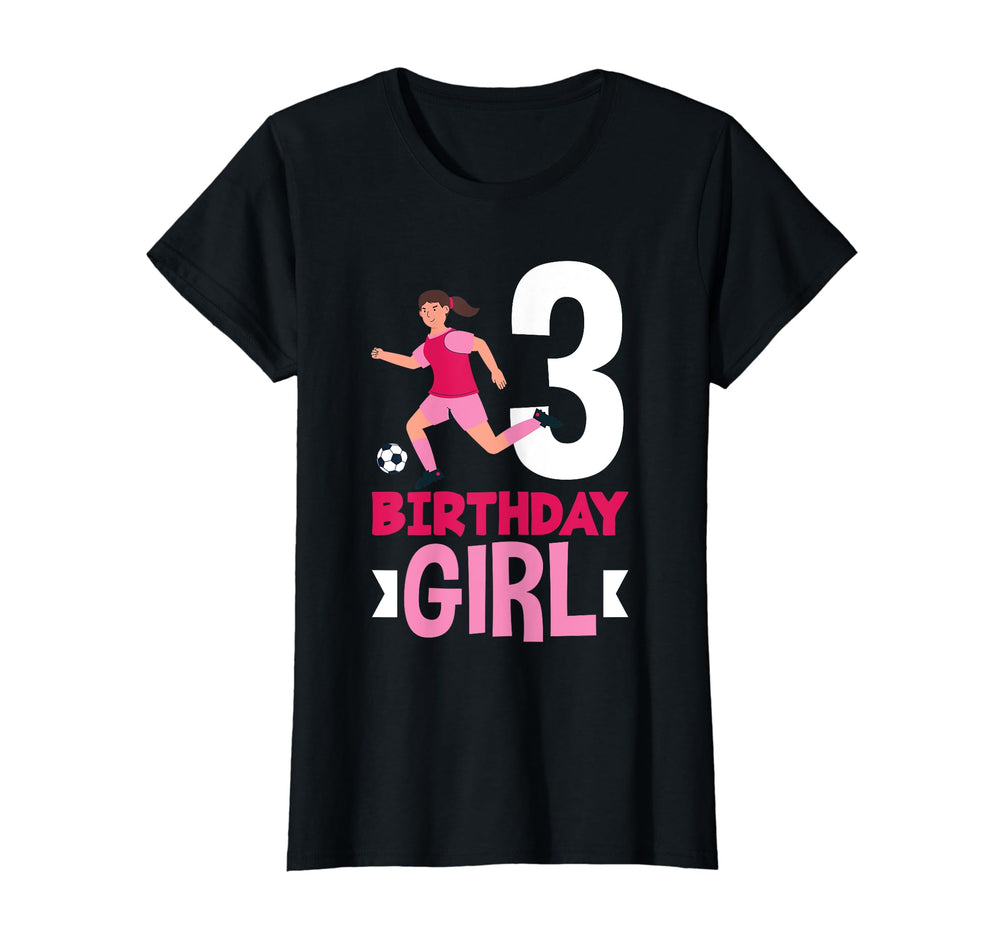 3Rd Birthday 3 Years Soccer T-Shirt - Aesthetic Graphic for Adults