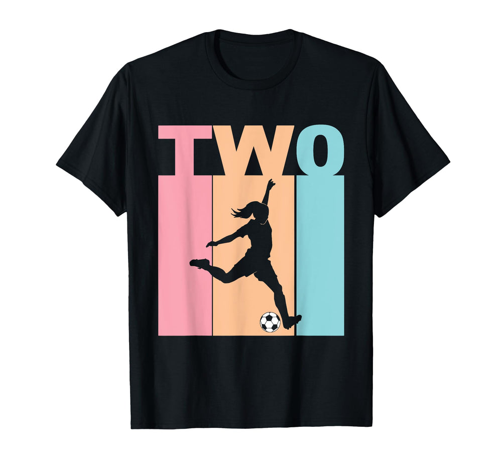 2Nd Birthday Soccer Theme 2 Year Old T-Shirt - Casual Everyday Wear Unisex
