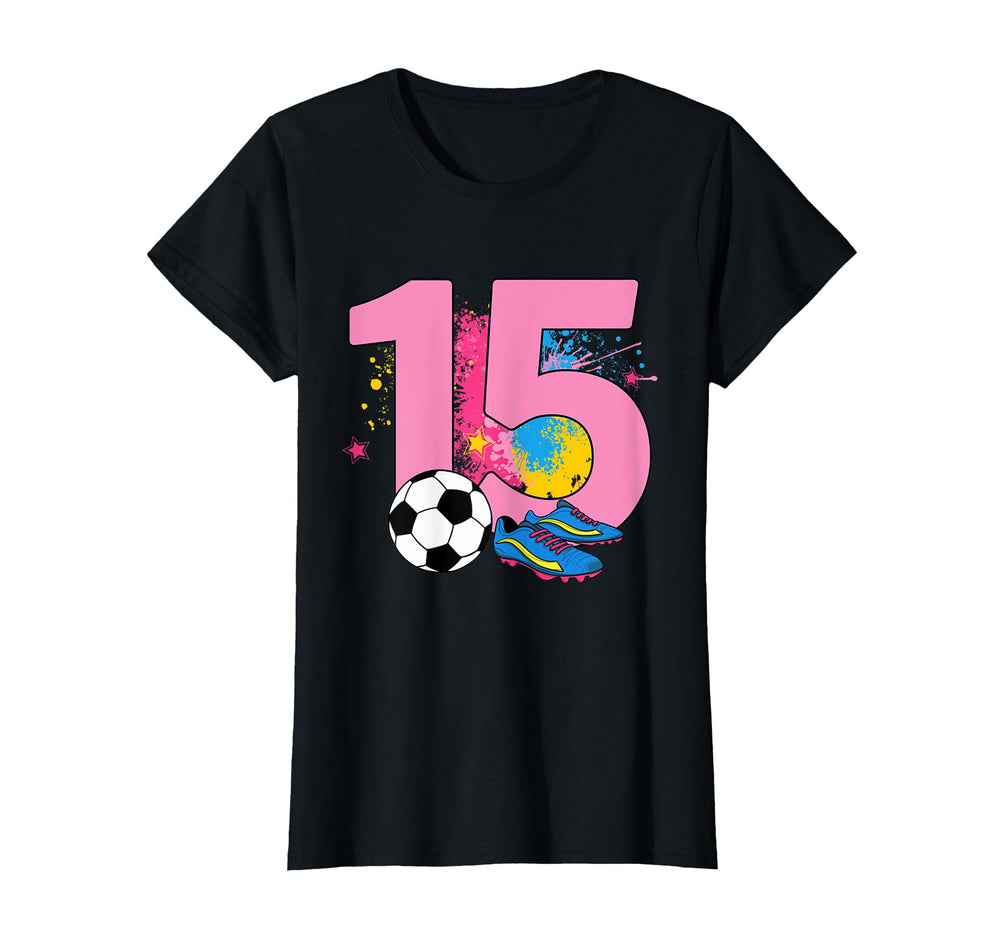 15Th Birthday Soccer Player Football 15 T-Shirt - Unique Graphic Unisex