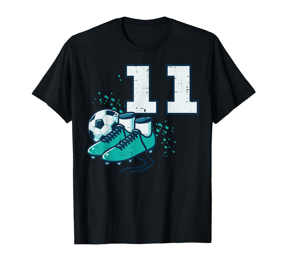 11Th Birthday Soccer Ball Shoes Football T-Shirt - Streetwear Style Unisex