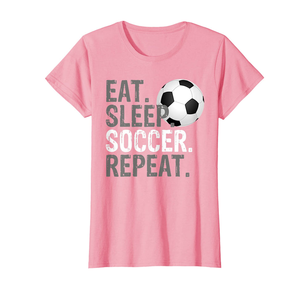 Eat Sleep Soccer Repeat Soccer T-Shirt - Minimalist Print Men Women
