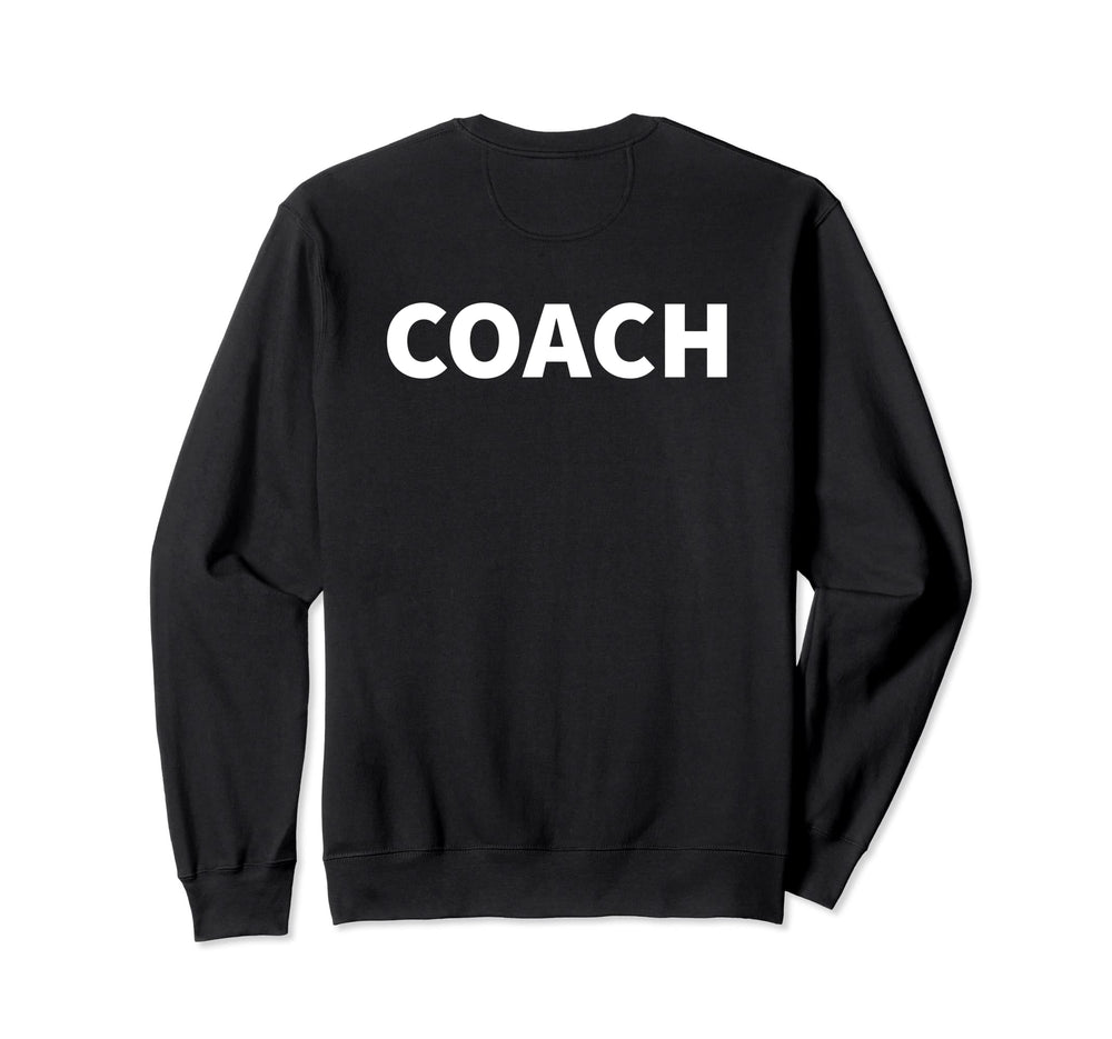 Soccer Coach Team Back Sports Sweatshirt - Minimalist Print for Adults