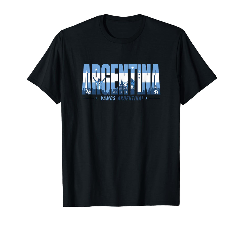 Argentina Soccer Vamos Argentina T-Shirt - Casual Everyday Wear Unisex