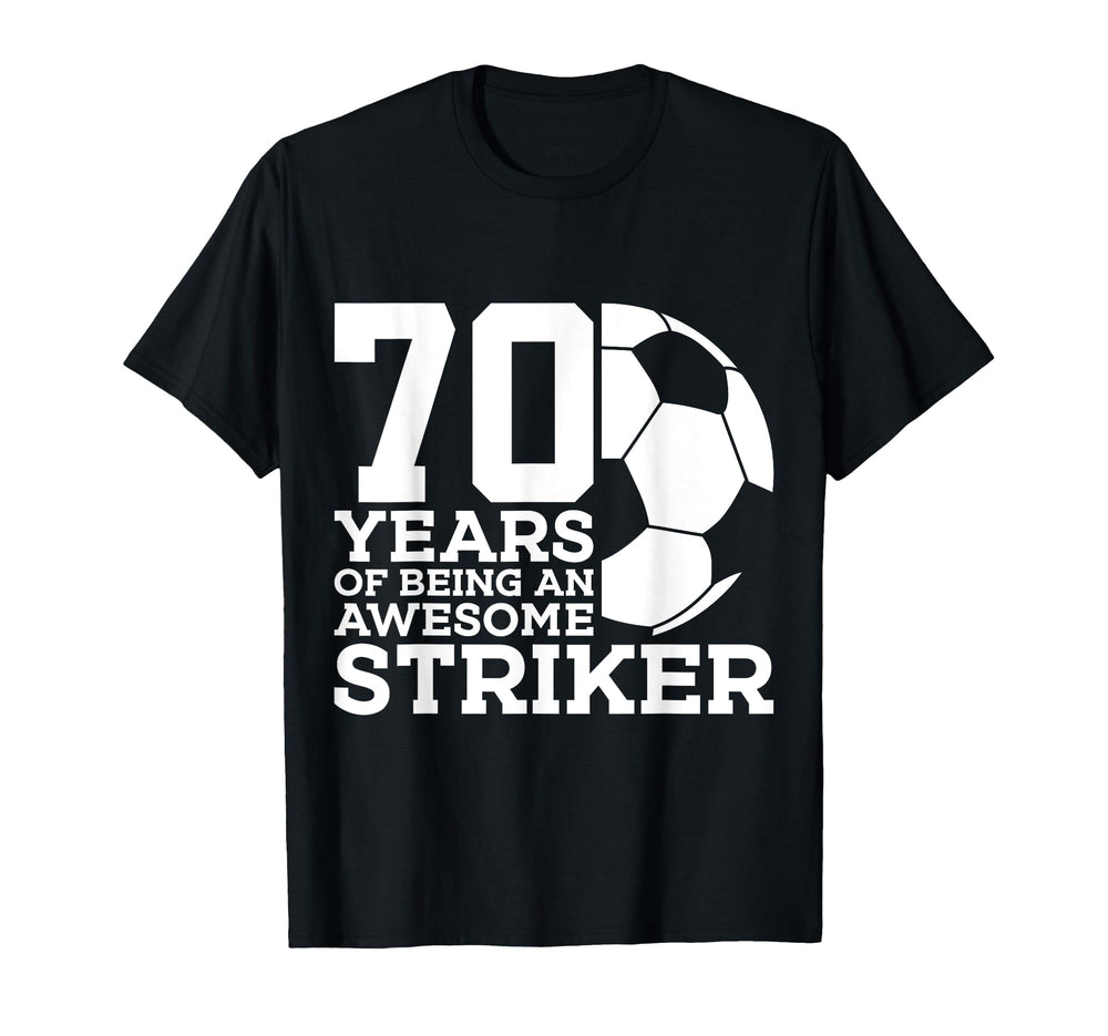 Soccer 70 Years Awesome Soccer T-Shirt - Fun Novelty Design for Adults