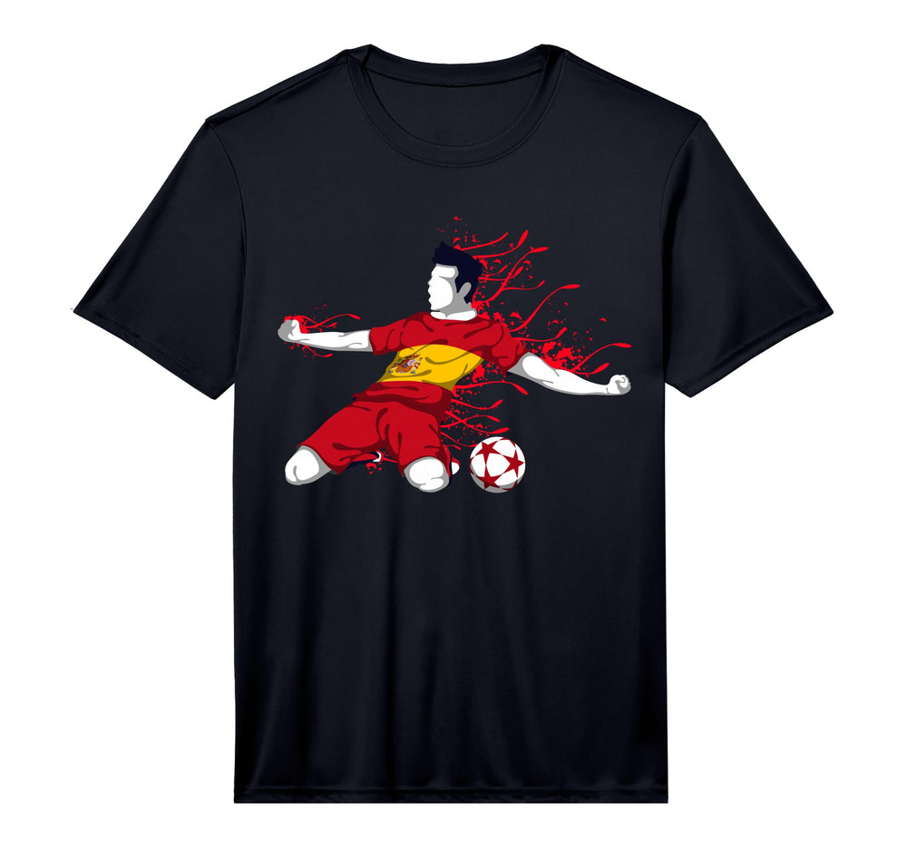 Spain Soccer Fans Jersey Spanish T-Shirt - Custom Art Print for Adults