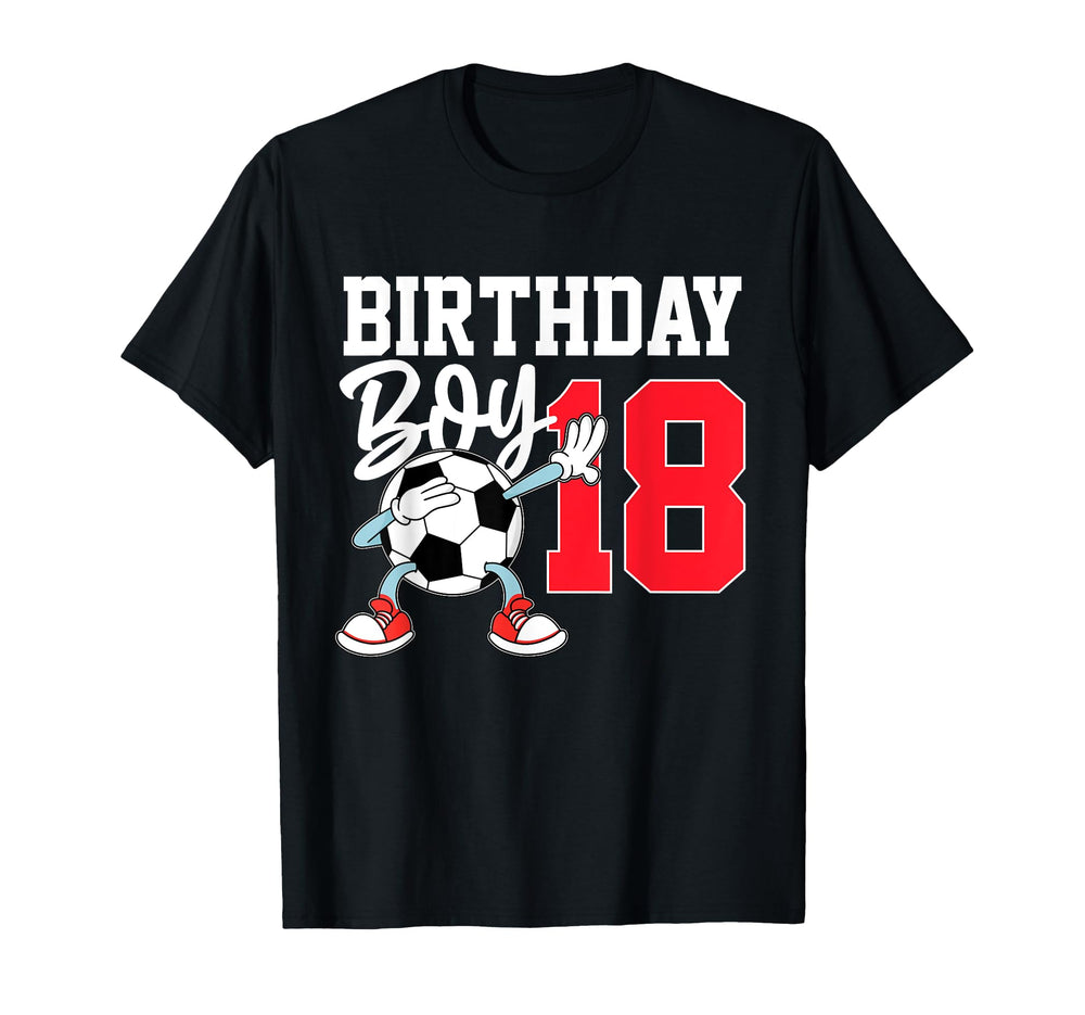 18Th Birthday Football Soccer 18 Year Old T-Shirt - Trendy Graphic Unisex