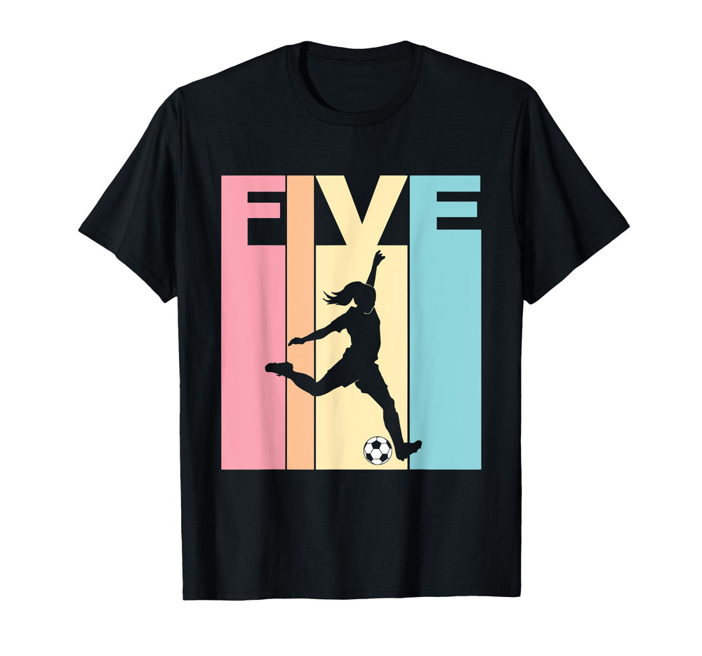 5Th Birthday Soccer Theme 5 Year Old T-Shirt - Minimalist Print Unisex