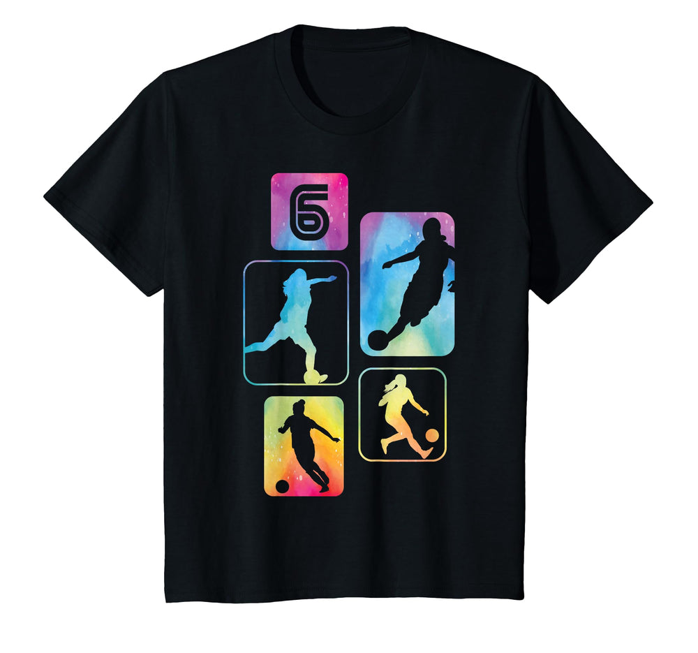 6Th Birthday Soccer Player Football T-Shirt - Fun Novelty Design Men Women