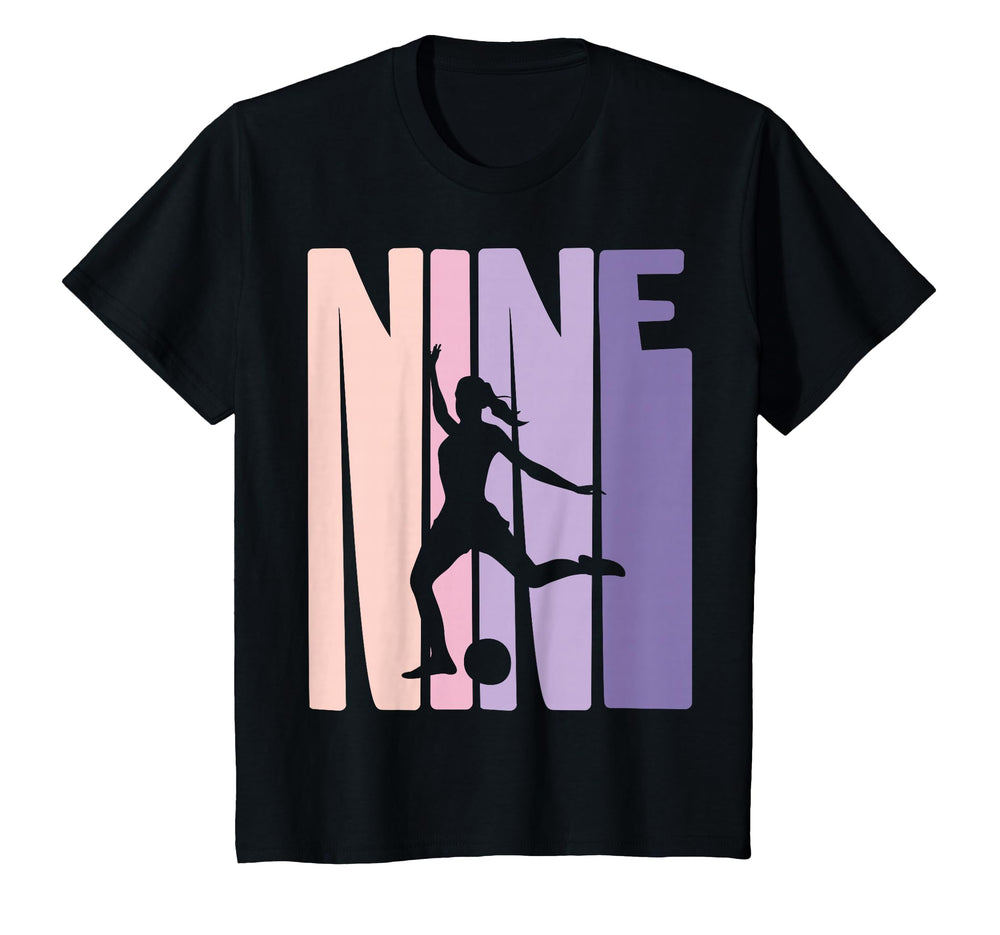 9 Years Soccer Gift 9Th Birthday Football T-Shirt - Unique Graphic Unisex