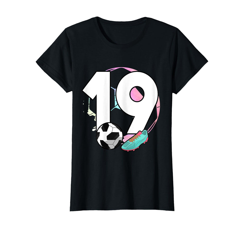19Th Birthday Soccer Player Football 19 T-Shirt - Graphic Print Unisex