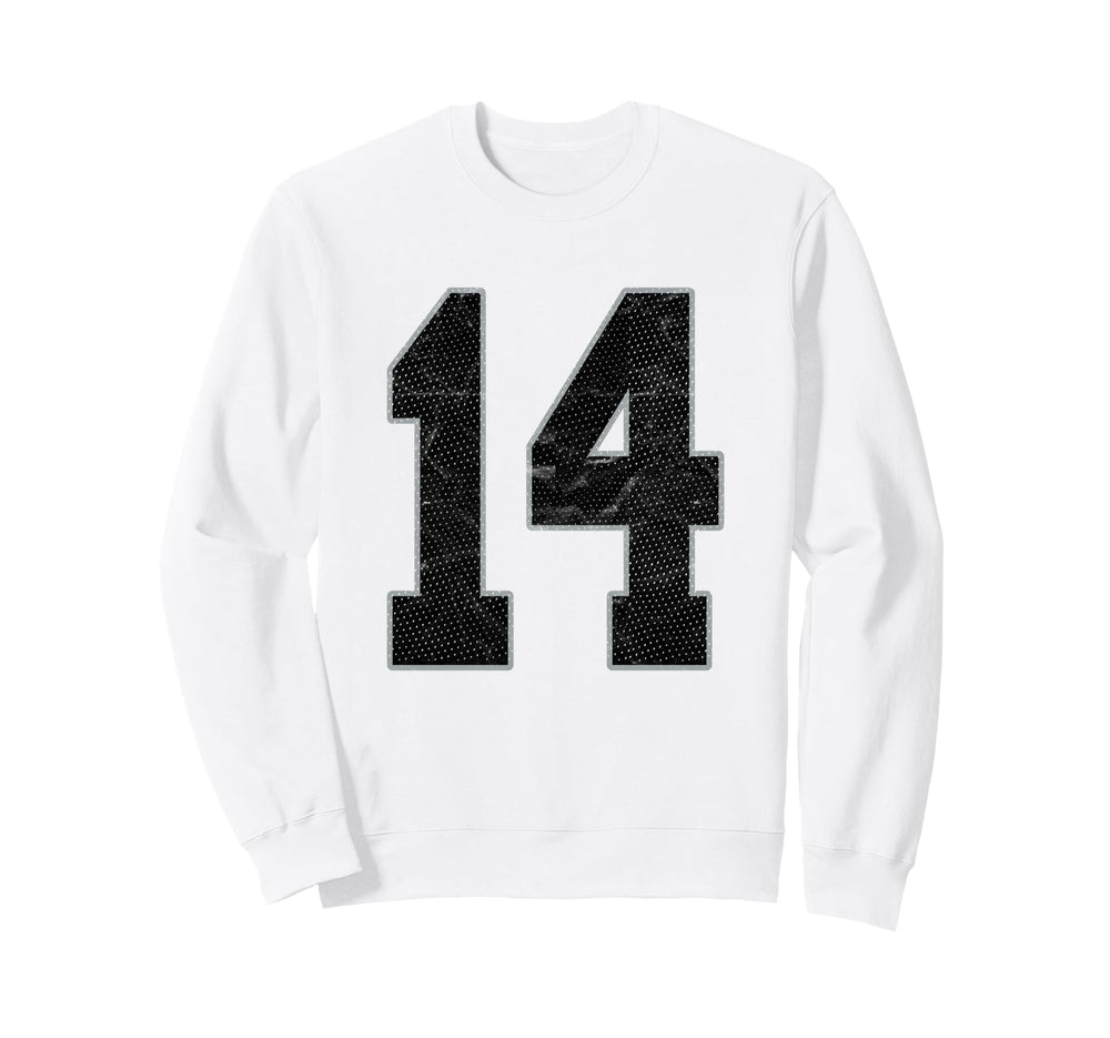 Number 14 Numbered Uniform Sports Sweatshirt - Streetwear Style Unisex