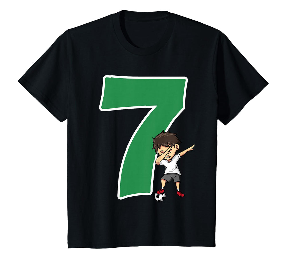 Birthday Gifts 7 Year Old Or Soccer Gift T-Shirt - Graphic Print Unisex