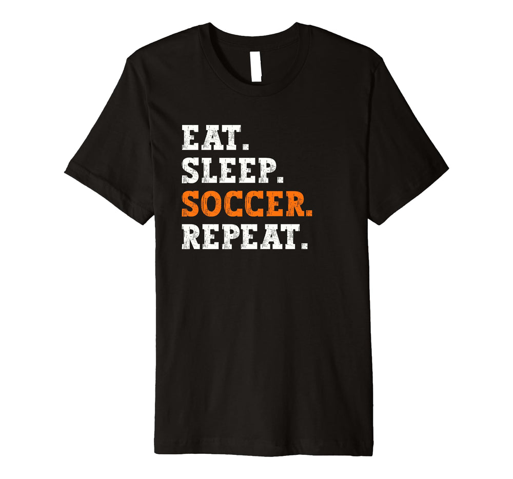 Eat Sleep Soccer Repeat Sports T-Shirt - Aesthetic Graphic Unisex