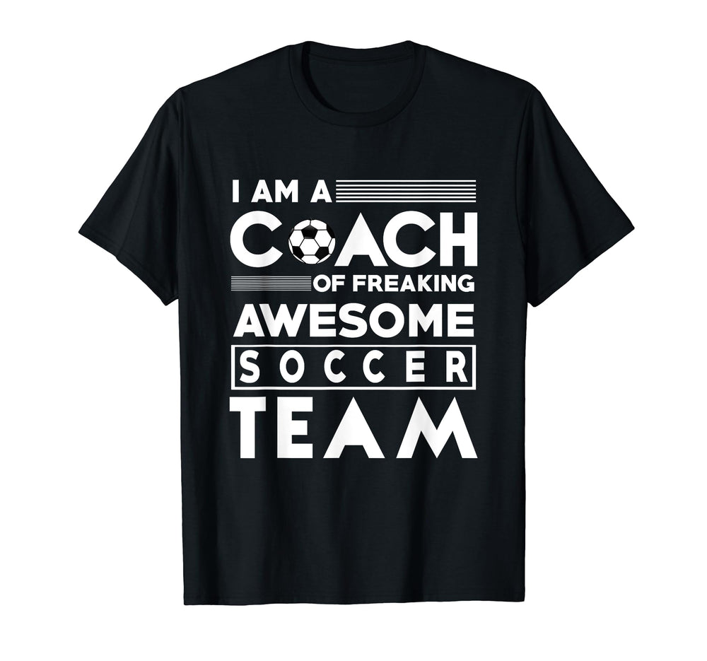 Funny Sport Coach Freaking Awesome Soccer T-Shirt - Graphic Print Unisex
