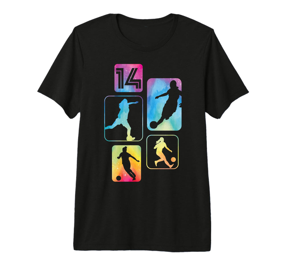 14Th Birthday Soccer Player Football 14 T-Shirt - Unique Graphic Unisex