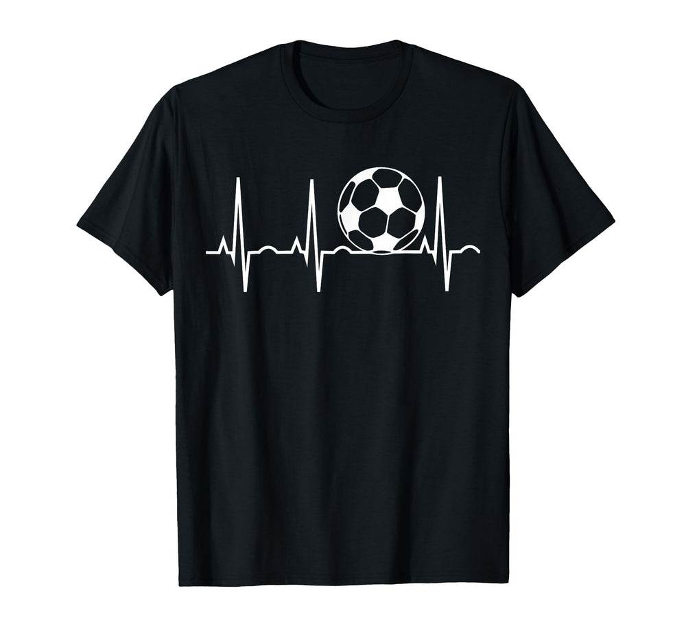 Soccer Heartbeat Soccer Ball Heartbeat T-Shirt - Minimalist Print Men Women