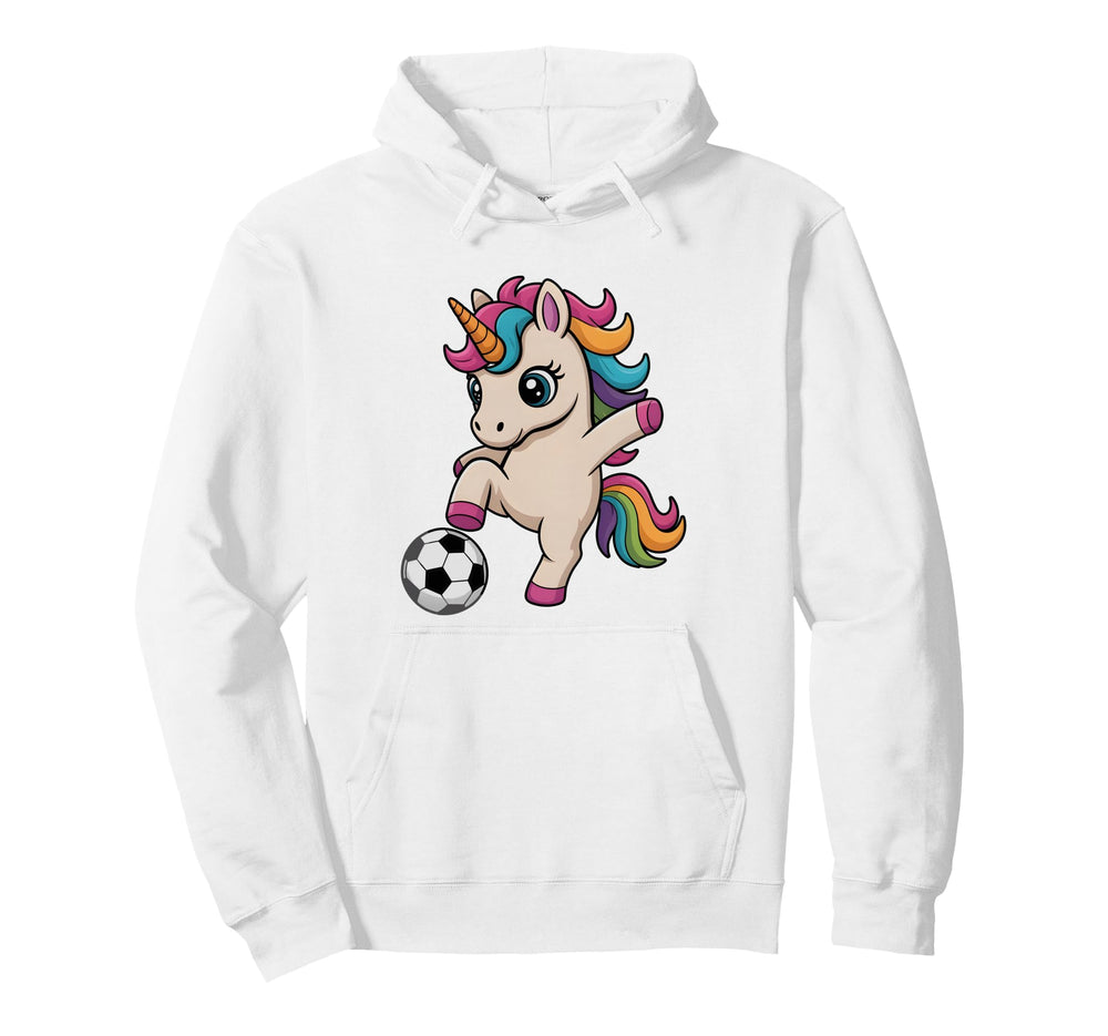 Unicorn Soccer Just Who Loves Kickin Hoodie - Streetwear Style Unisex