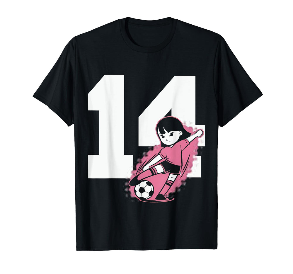 14 Soccer Birthday Gift Soccer Fan T-Shirt - Streetwear Style Unisex