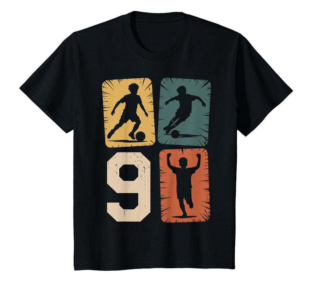 9Th Birthday 9 Soccer Player Soccer Ball T-Shirt - Graphic Print Men Women
