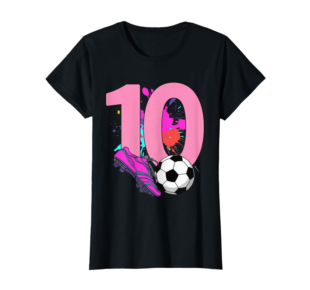 10Th Birthday Soccer Player Football T-Shirt - Trendy Graphic for Adults